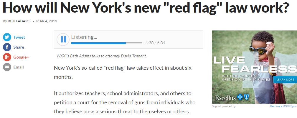 Markham S Behavioral Health How Will New York State S Red Flag