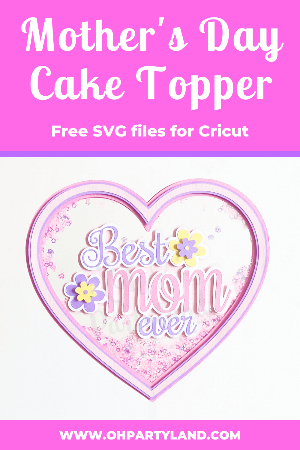 mothers day cake topper svg cricut