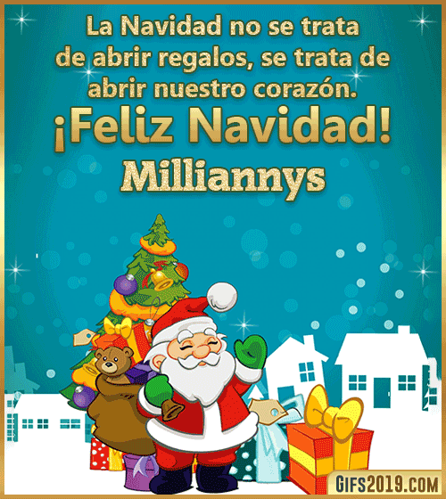 Gif de feliz navidad para milliannys