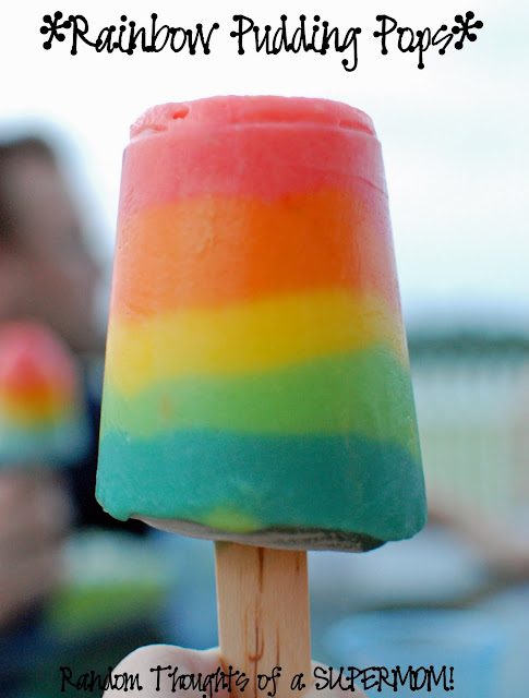 Rainbow Pudding Pops