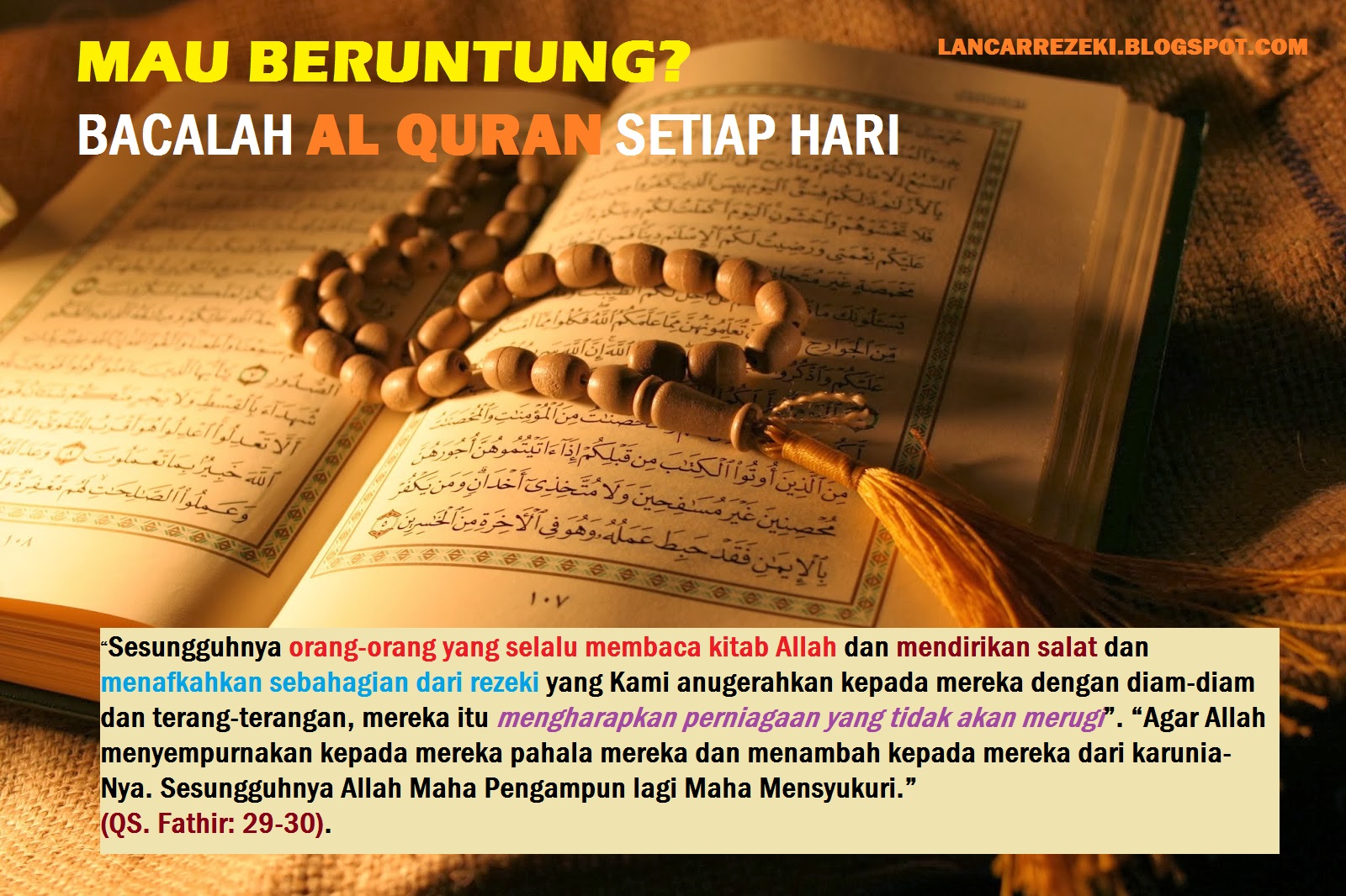 Mau Beruntung dan Banyak Rezeki? Bacalah Al Quran