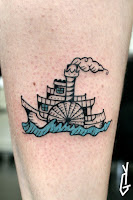 Tattoo Yonni-Gagarine : Steamboat Blue Sea Tattoo