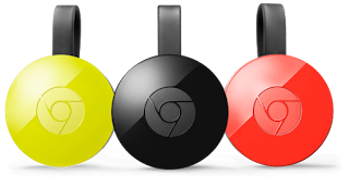 chromecast in three colors