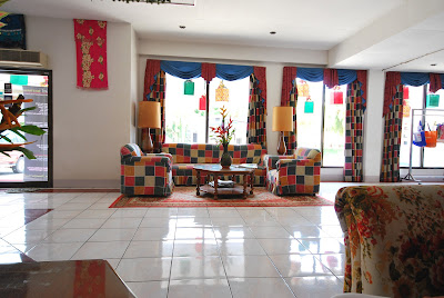 Lounge area of Palermo Hotel in Baybay, Leyte