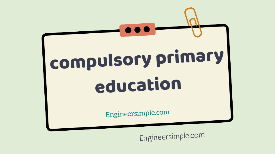 compulsory primary education