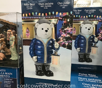 Costco 1900246 - The Polar Bear Greeter with LED Lantern helps bring in the holiday cheer