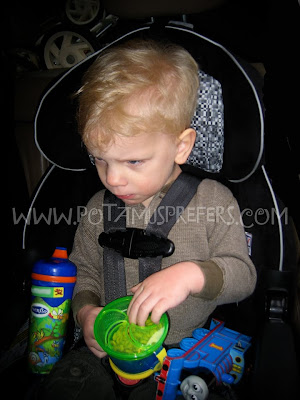 Evenflo Car Seat. and his big boy car seat.