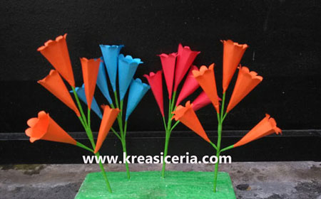 Ide Kreatif Membuat Prakarya  Bunga Terompet dari  Kertas 