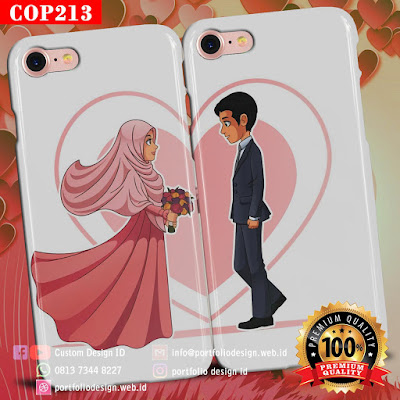 Gambar kartun vektor pernikahan islami menikah muslimah COP213