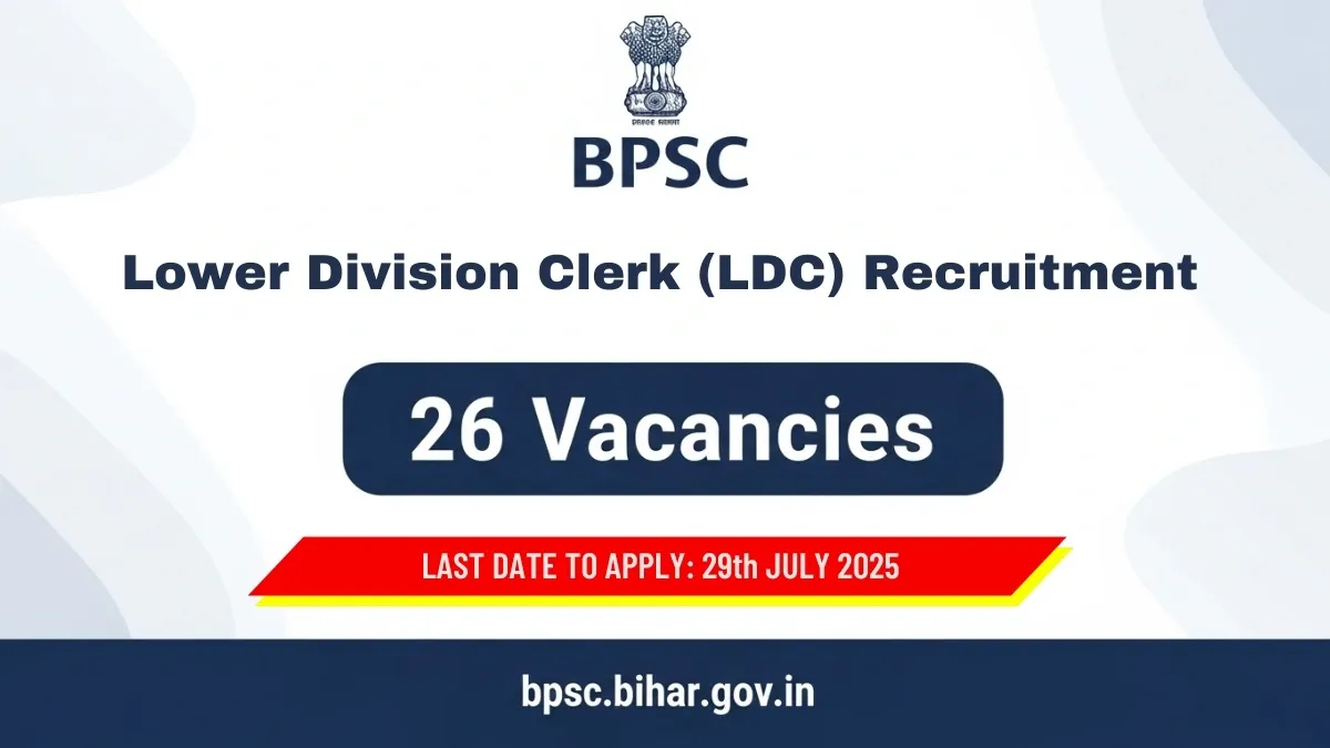 Bihar Public Service Commission Announces LDC Vacancies, Check Eligibility and Apply Now!