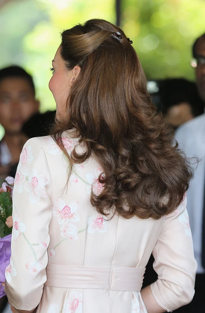 Kate Middleton Hair Style at Singapore Botanical Gardens