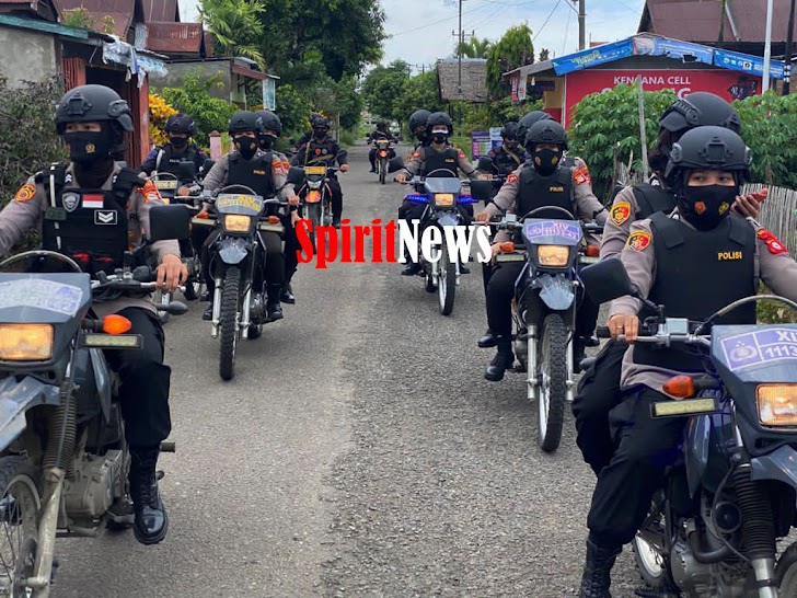 Wakapolres Eddy, Personil Polwan Polres Barru Bersama Brimob Parepare Gencar Patroli Jelang Pilkada 2020