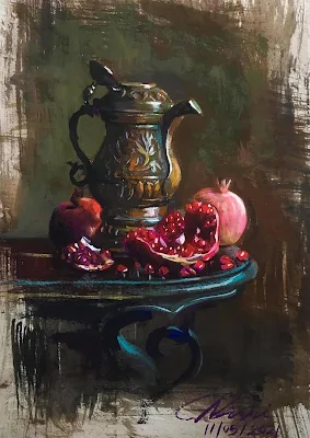 Still Life painting Nishikant Palande