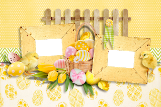 Retro Easter: Free Printable Frames, Cards or Invitations. 