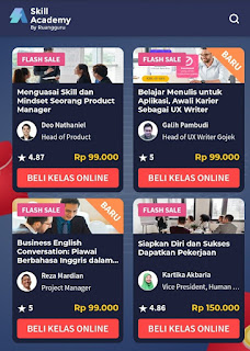 Flash sale kelas online di skill academy