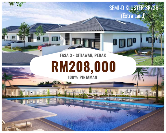 SEMI-D KLUSTER 3R/2B BANDAR BARU SETIA AWAN PERDANA, SETIAWAN PERAK (RM208K)