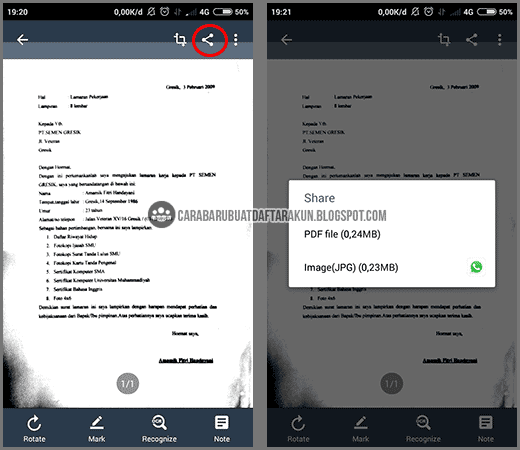 Cara SCAN Lamaran Kerja Lewat HP Android Dengan & Tanpa 