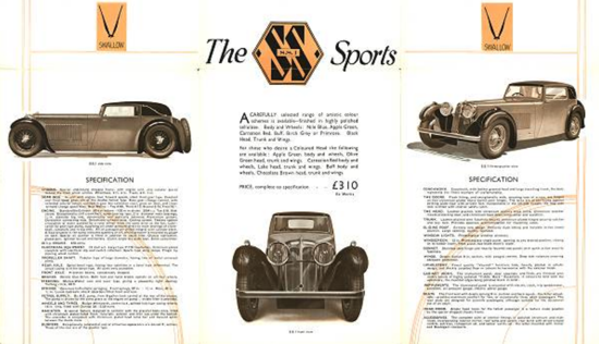 S.S. 1 car (Jaguar 1931) - brochure
