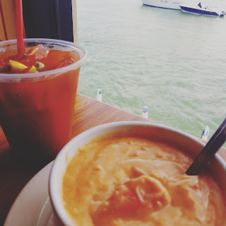 Put in Bay restaurants, seafood, lobster bisque, bloody mary bar