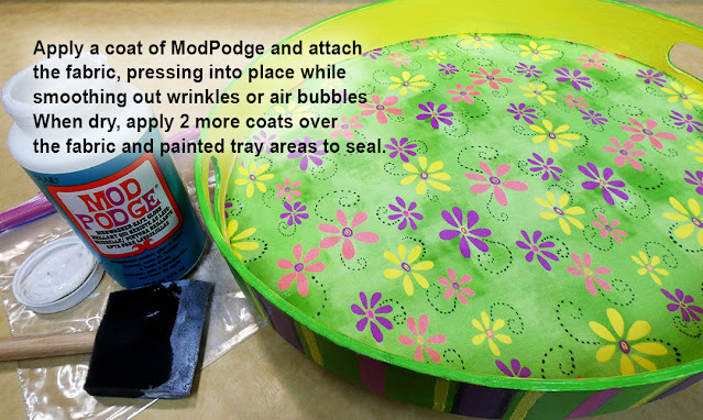 Annie Lang's makeover project shows you how to repurpose an old plastic serving tray with craft paint and ModPodge because Annie Things Possible when you DIY