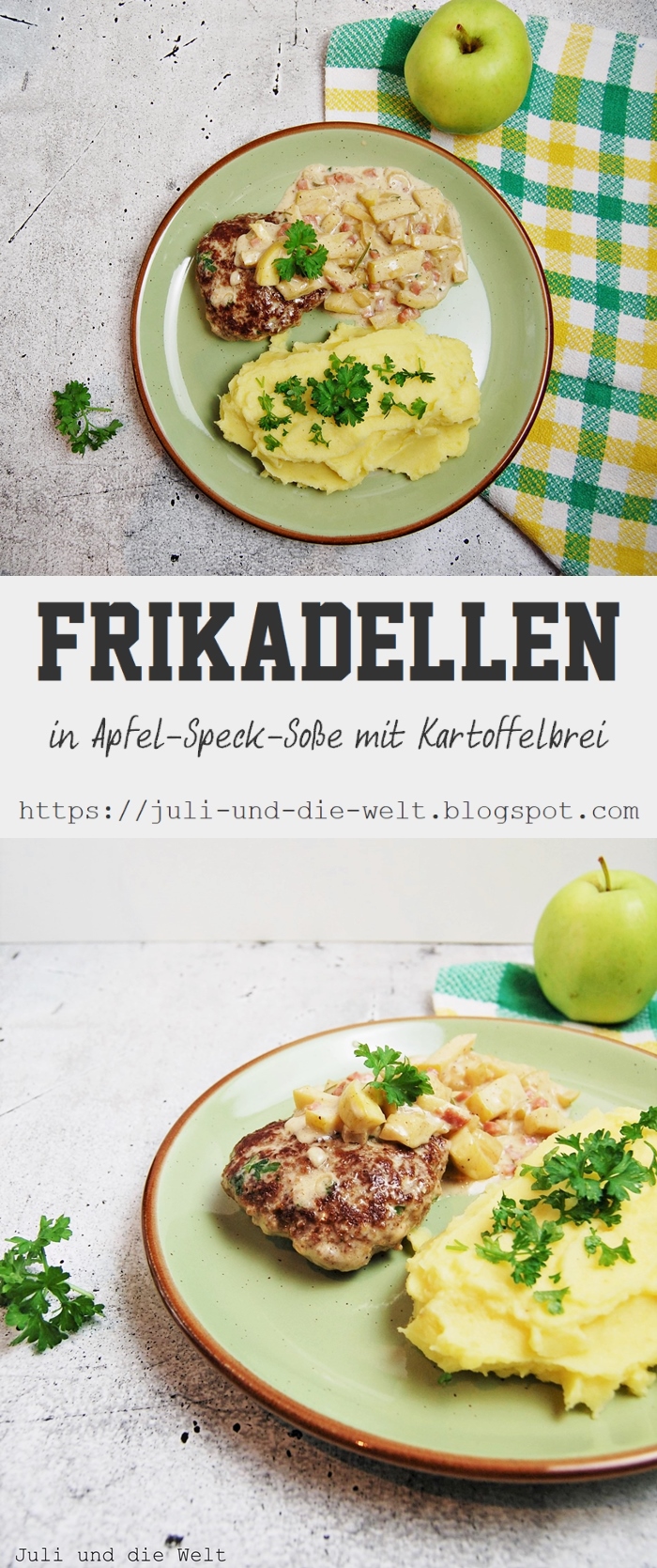 Frikadellen in Apfel-Speck-Soße