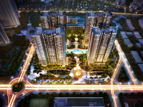 Phối cảnh Park Hill Premium chụp về đêm