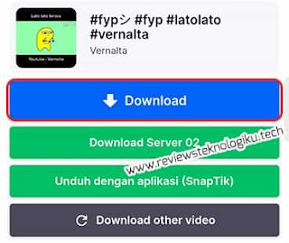 download video tiktok di snaptik