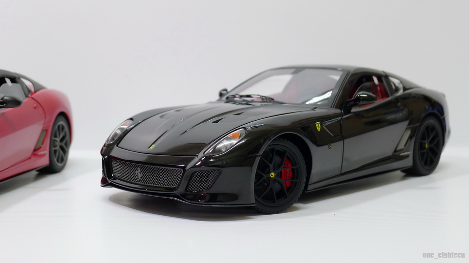 Ferrari 599 GTO Black A Devil Side of 599 GTO by Hotwheels Elite