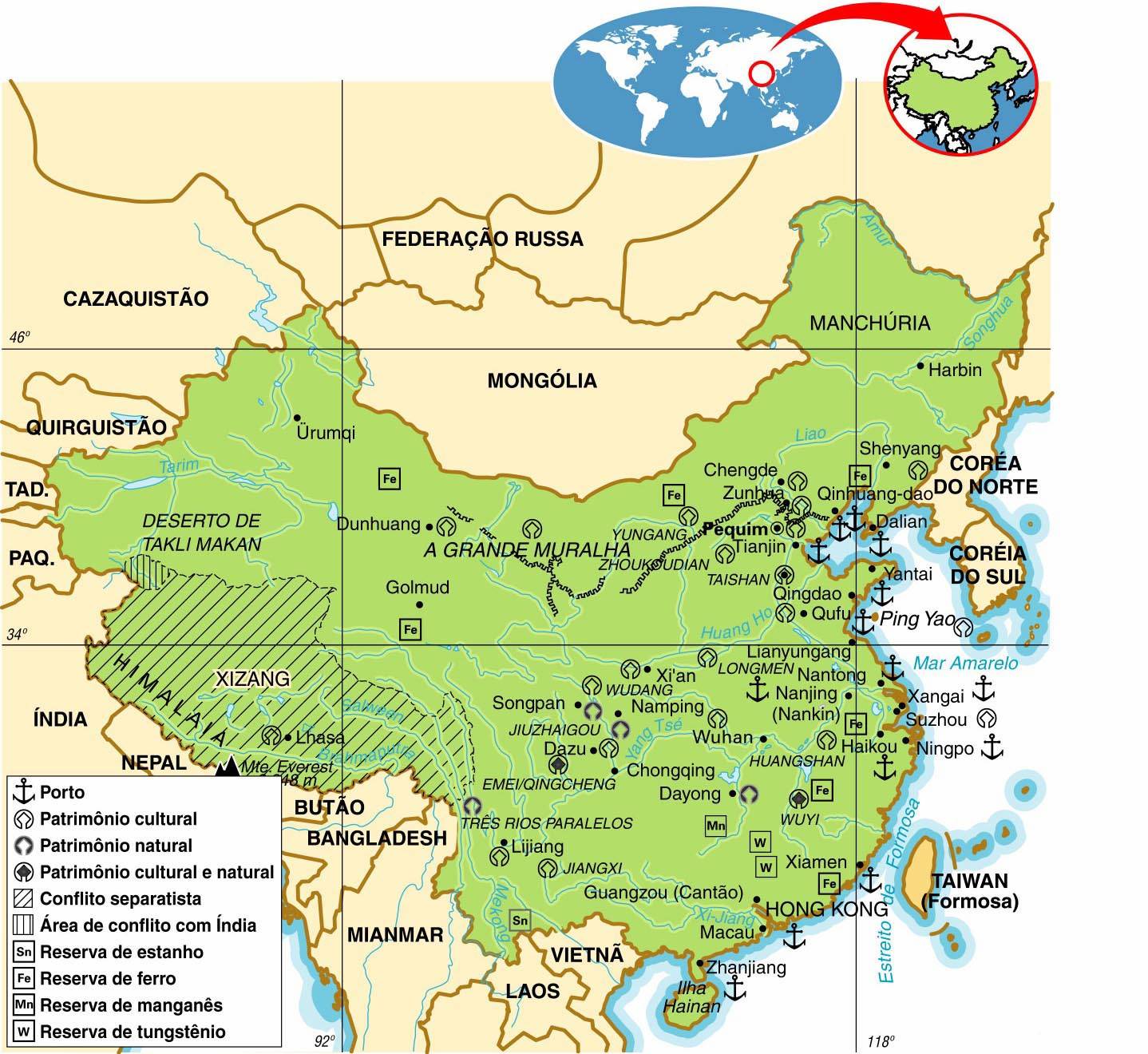 China - Aspectos Geográficos e Sociais da China