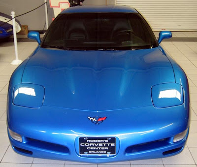 2000 Nassau Blue Corvette Coupe Front Photograph