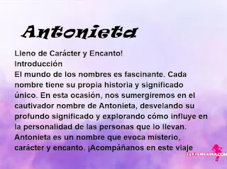 significado del nombre Antonieta