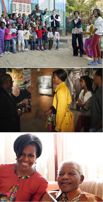 Michelle Obama in South Africa. But What Was She Wearing? And the Gossip?