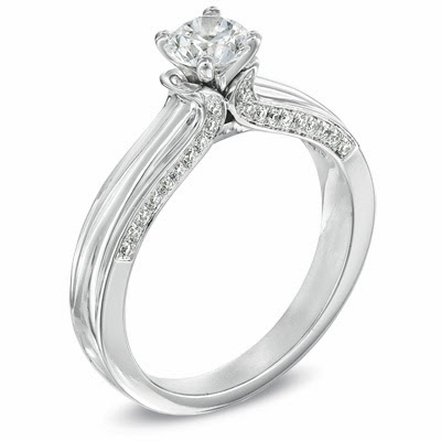 Zales Celebration Fire Diamond Engagement Ring with Top diamond in 14K ...