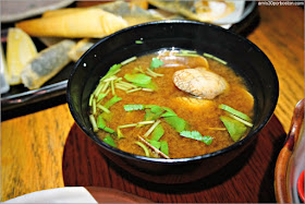 Miso Soup en el Restaurante Japonés Sakagura de Nueva York