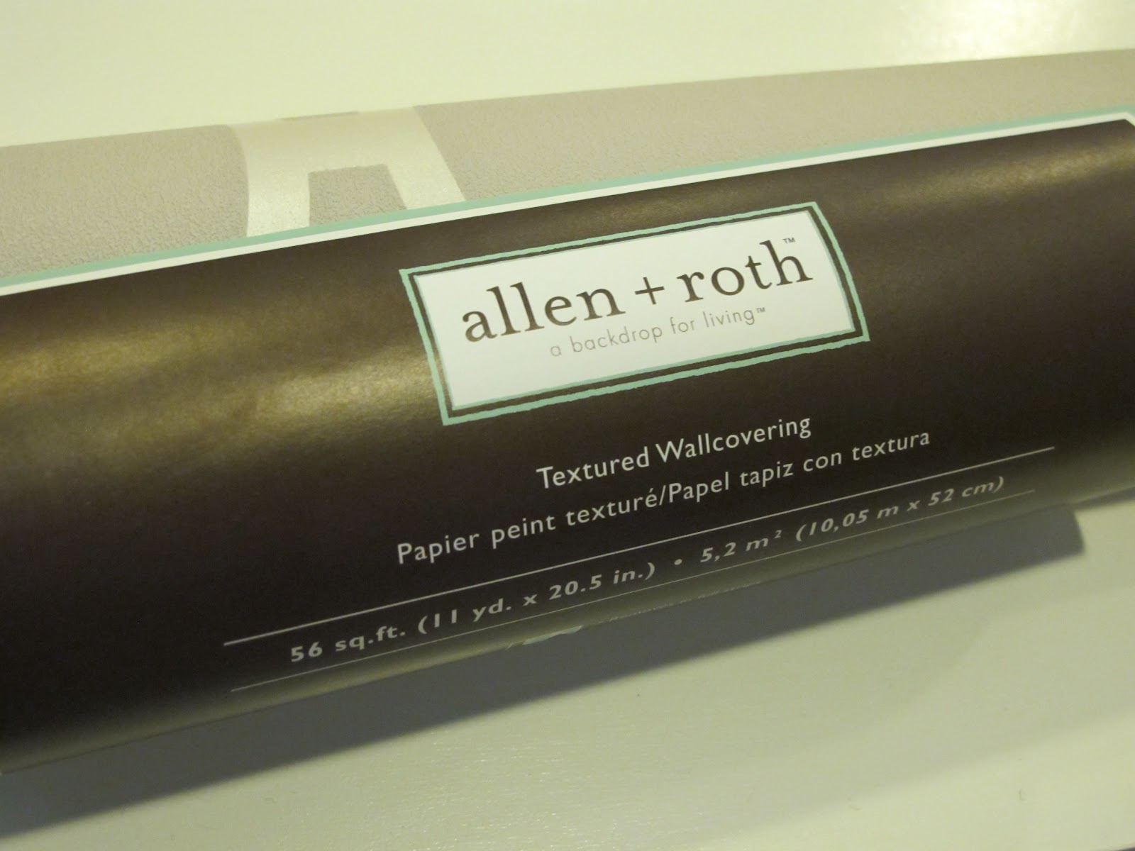 ... was a roll of $20 Allen + Roth Spanish Tile Pattern paper from Lowes