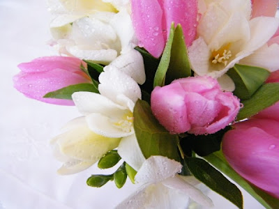  BOUQUET BLISS Tulips Freesia and Anemones Winter wedding flowers 