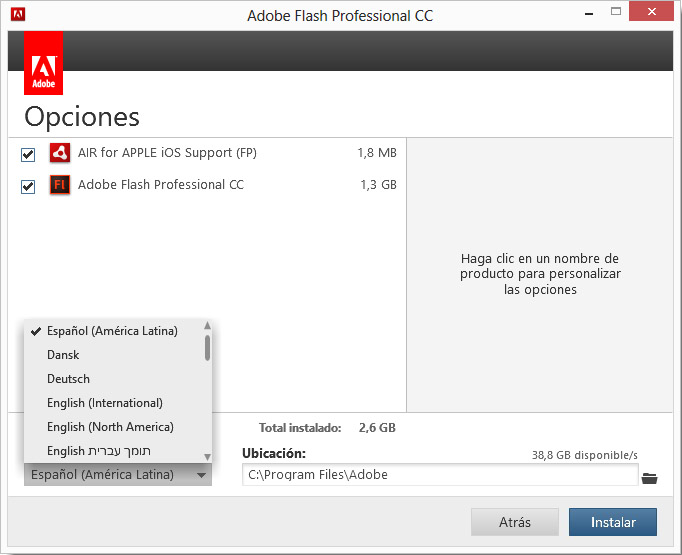 Adobe Flash Professional CC, v13.0.0.759, Multi(Español 