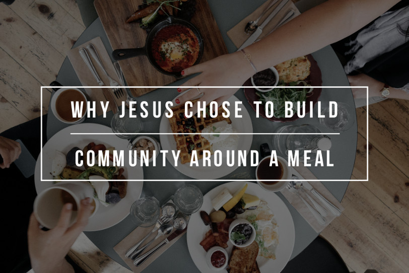 People building community around a meal