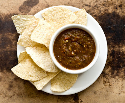 West Texas roasted salsa with green chiles and tomatoes