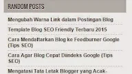 Kode Widget Random Posts Fast Loading untuk Blog