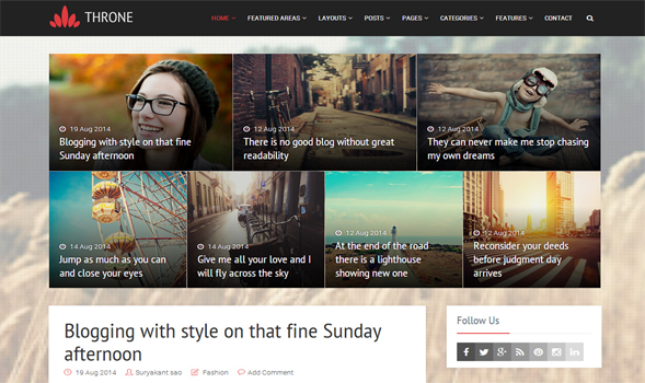 Throne Responsive Blogger Template