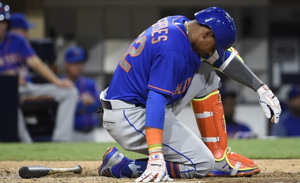 En el encuentro ante los peces, en Marlins Park, la Potencia volvió a tener una desastrosa actuación con el madero. Se fue en blanco en cuatro turnos al bate y en tres de ellos se fue a las duchas por la vía del ponche.