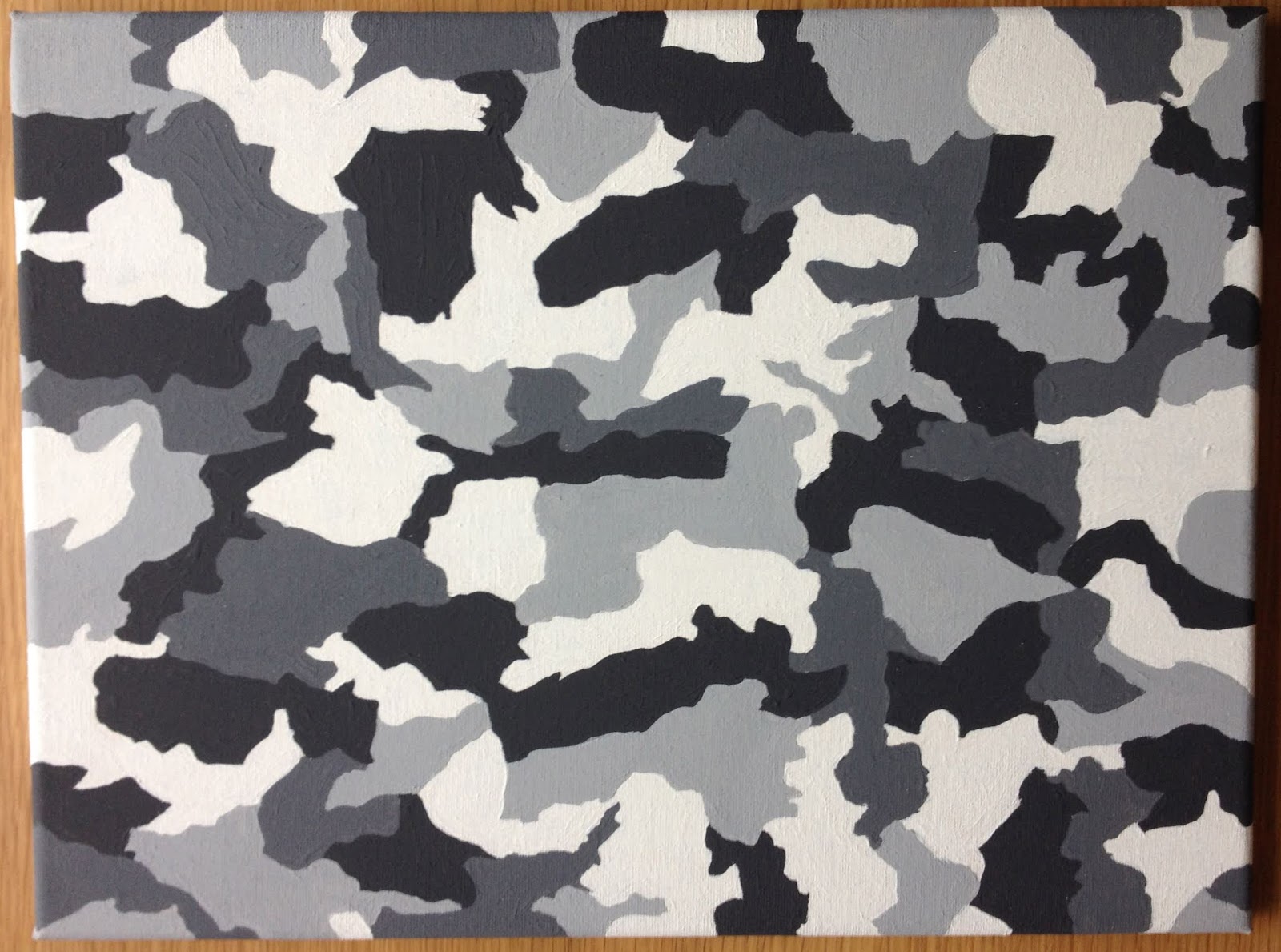 Grey camouflage painting EJ preston
