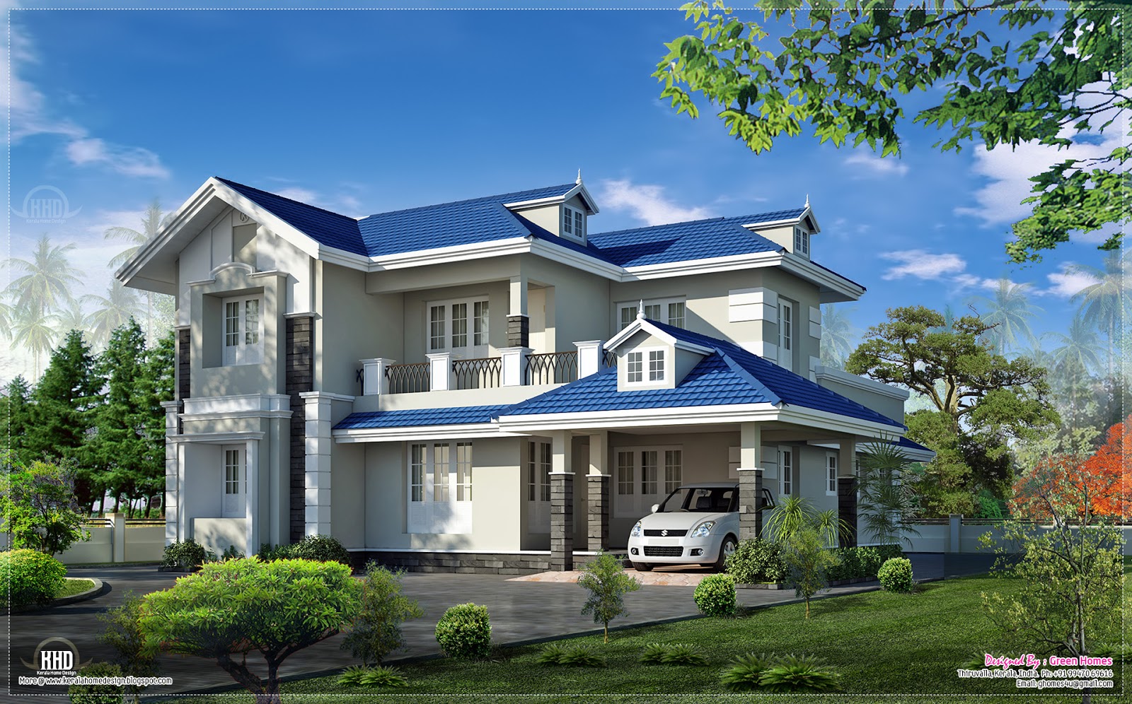 Beautiful 4 bedroom villa exterior  House Design Plans