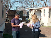 Passing out Bibles on Valentine's Day