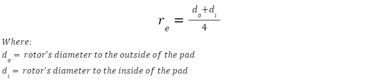 Rotor effective radius equation