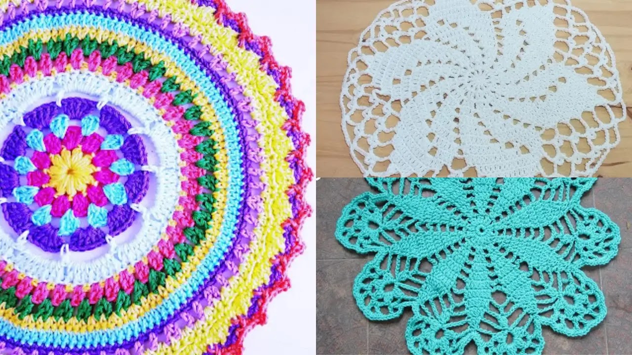 Transforme su hogar con estos tres tutoriales de tapetes con flores a  crochet 🪷