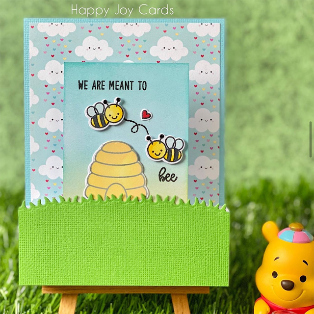 Sunny Studio Stamps Just Bee-cause Bumblebee card by Lynn
