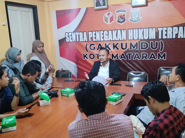 Sentra Gakkumdu Kota Mataram Tangani Tipilu Caleg Bagi Sembako