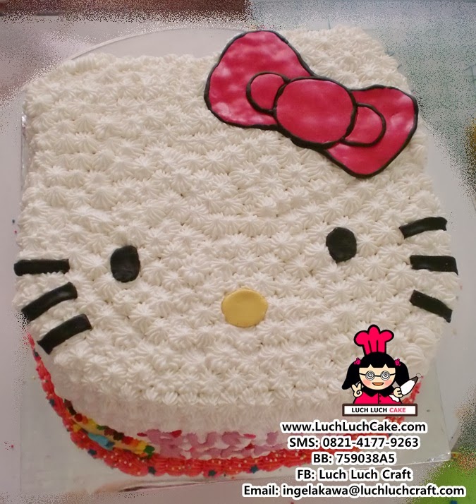 Luch Luch Cake Kue  Tart  Kepala Hello  Kitty  Daerah 